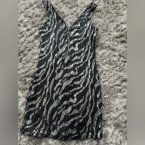 Patricia Luca dress - mini black and silver dress